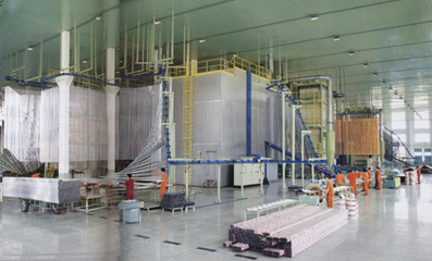 Powder coating line